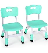 AOOU Kids Art Table and 2 Chairs, Toddler Craft Drawing Desk with Large Storage Shelves, 4 Storage Bins and Paper Roll
