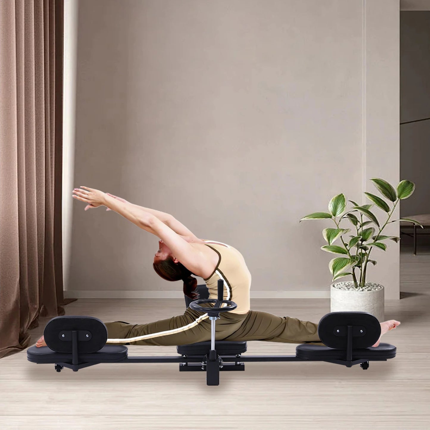 Leg Stretcher Fitness Training Equipment Sports Flexibility Stretching Machine 3 Bar 100KG for Ballet Yoga Home Gym Exercise