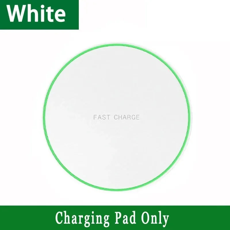 LED Wireless Charger Pad For iPhone 16 15 14 13 12 8 X XS Samsung S20 S21 S22 Xiaomi Huawei Desktop Fast Charging Dock Station