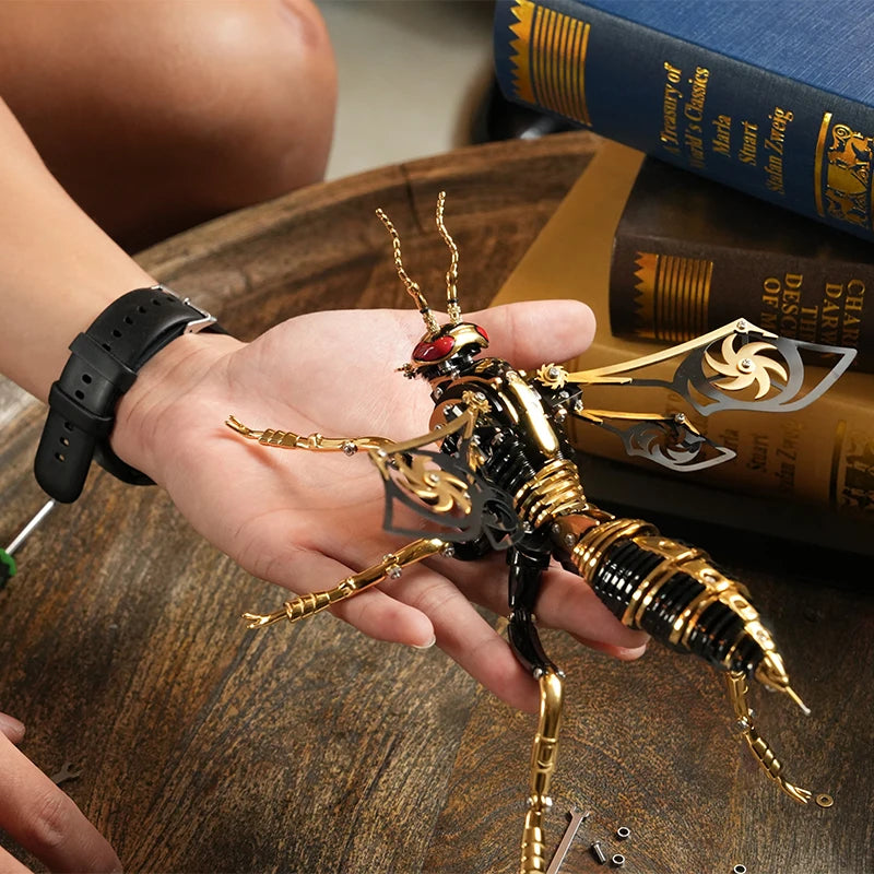 Large Wasp 3D Puzzle Metal Assembly Model Mechanical lnsect Animal AssToy for Boy Kids Gift Home Decoration