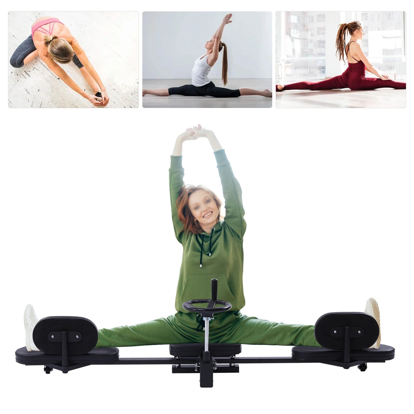 Leg Stretcher Fitness Training Equipment Sports Flexibility Stretching Machine 3 Bar 100KG for Ballet Yoga Home Gym Exercise