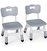 AOOU Kids Art Table and 2 Chairs, Toddler Craft Drawing Desk with Large Storage Shelves, 4 Storage Bins and Paper Roll