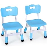 AOOU Kids Art Table and 2 Chairs, Toddler Craft Drawing Desk with Large Storage Shelves, 4 Storage Bins and Paper Roll