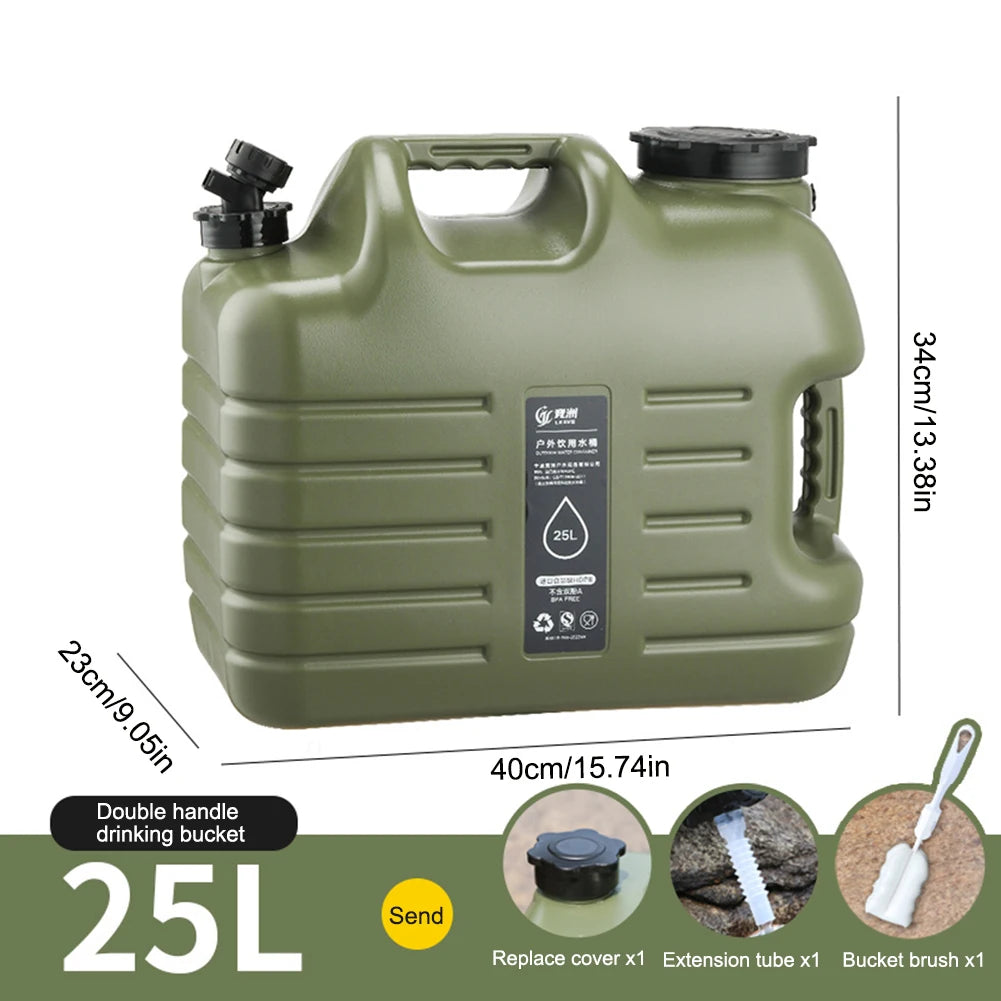 18.5L Water Bucket Large Capacity Portable Camping Bucket Water Storage with Detachable Faucet for Camping Fishing Picnic Hiking