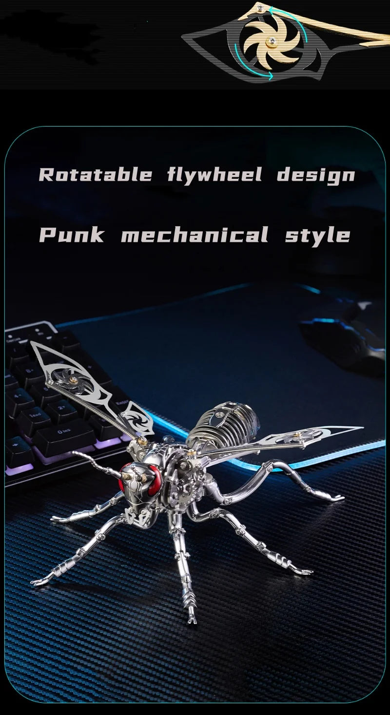 Large Wasp 3D Puzzle Metal Assembly Model Mechanical lnsect Animal AssToy for Boy Kids Gift Home Decoration