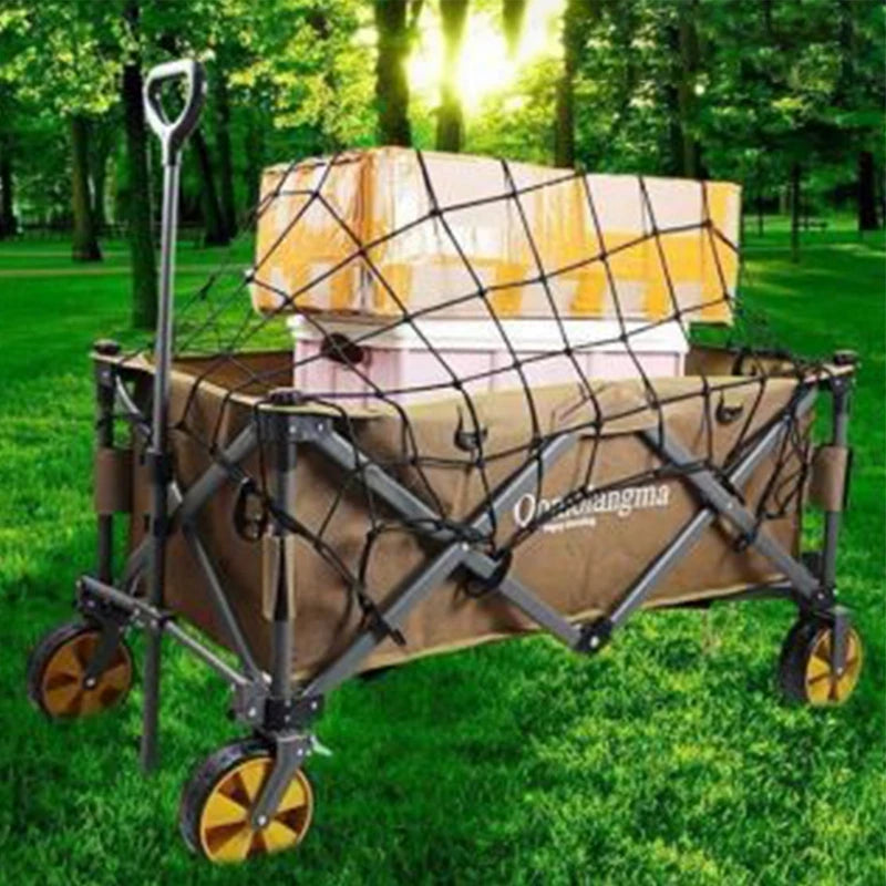Camping Wagon Accessories Elastic Cover Net Outdoor Trolley Storage Bag Luggage Stroller Cart Elasticity Rope Net Organizer