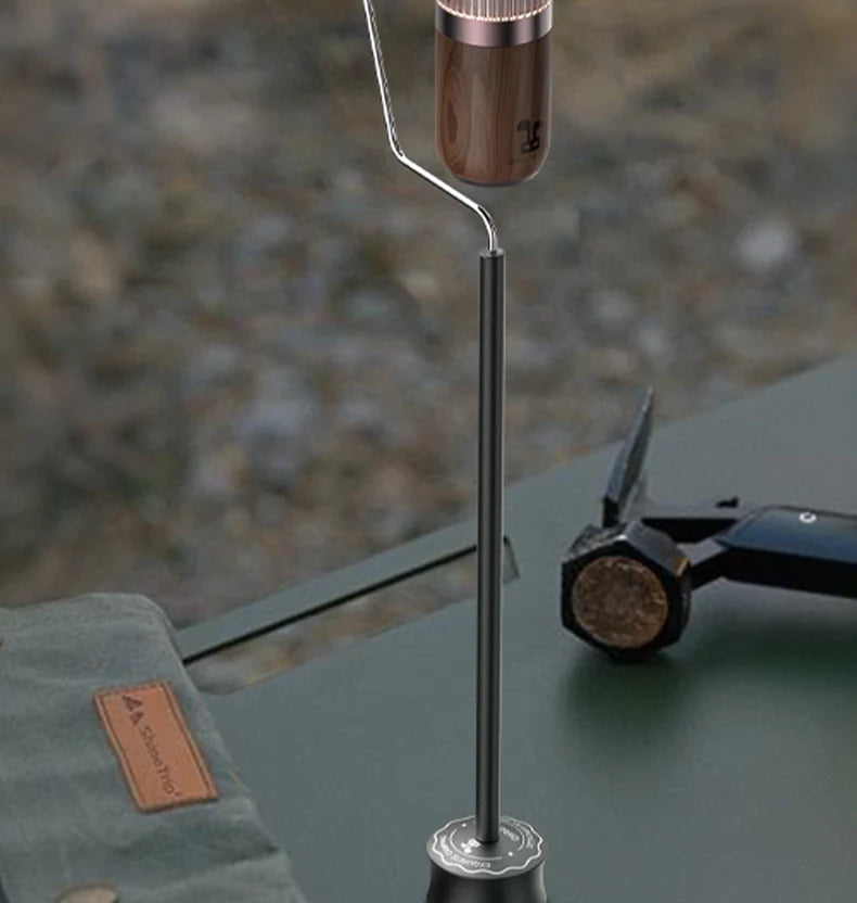 Camping Lantern Stand  Aluminum Alloy Table Lantern Hanger Magnetic Base Light Lamp Holder Stand For Outdoor Garden BBQ