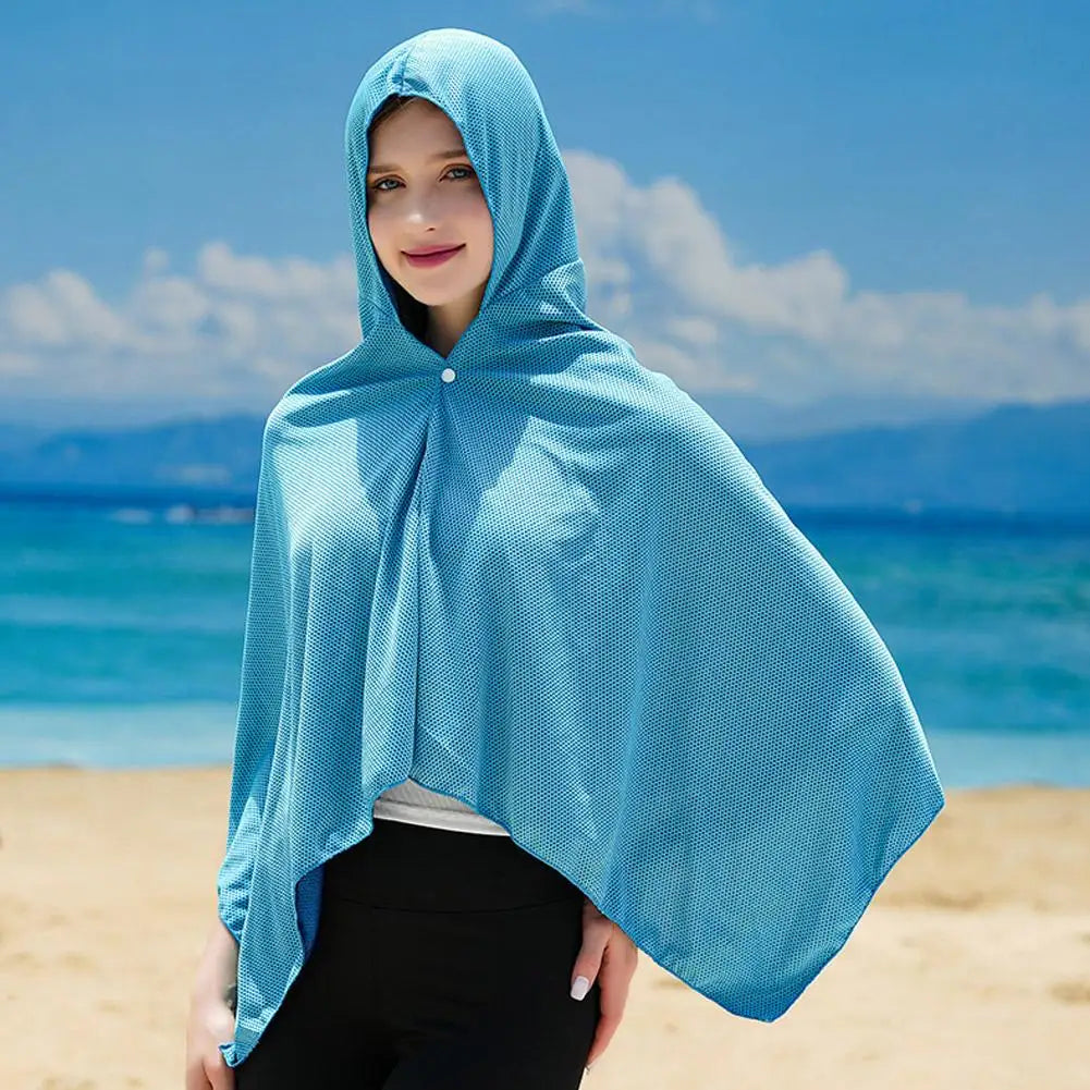 Cooling Cape Towel with UV Protection Instant Cooling Technology for Outdoor Sports Heatstroke Prevention Quick Dry Fabric