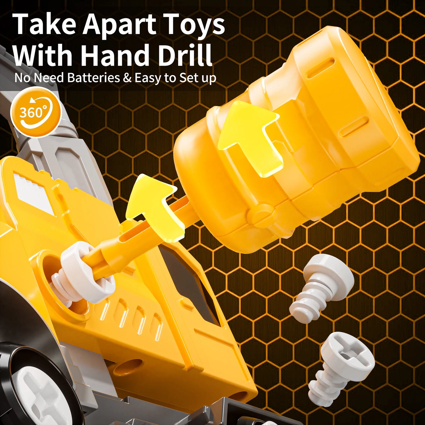 5in1 Deformation Cars Robot Creative Toys Boy Transformation Yellow Robot Assembling Educational Blocks Action Deformation Robot