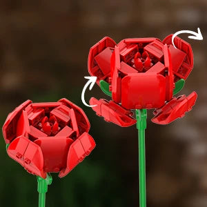 Flower Bouquet Building Set-Botanical Toy Rose Sunflower Home Plant Decor 18 Flowers Models Birthday Gift for Adult Women Kids8+