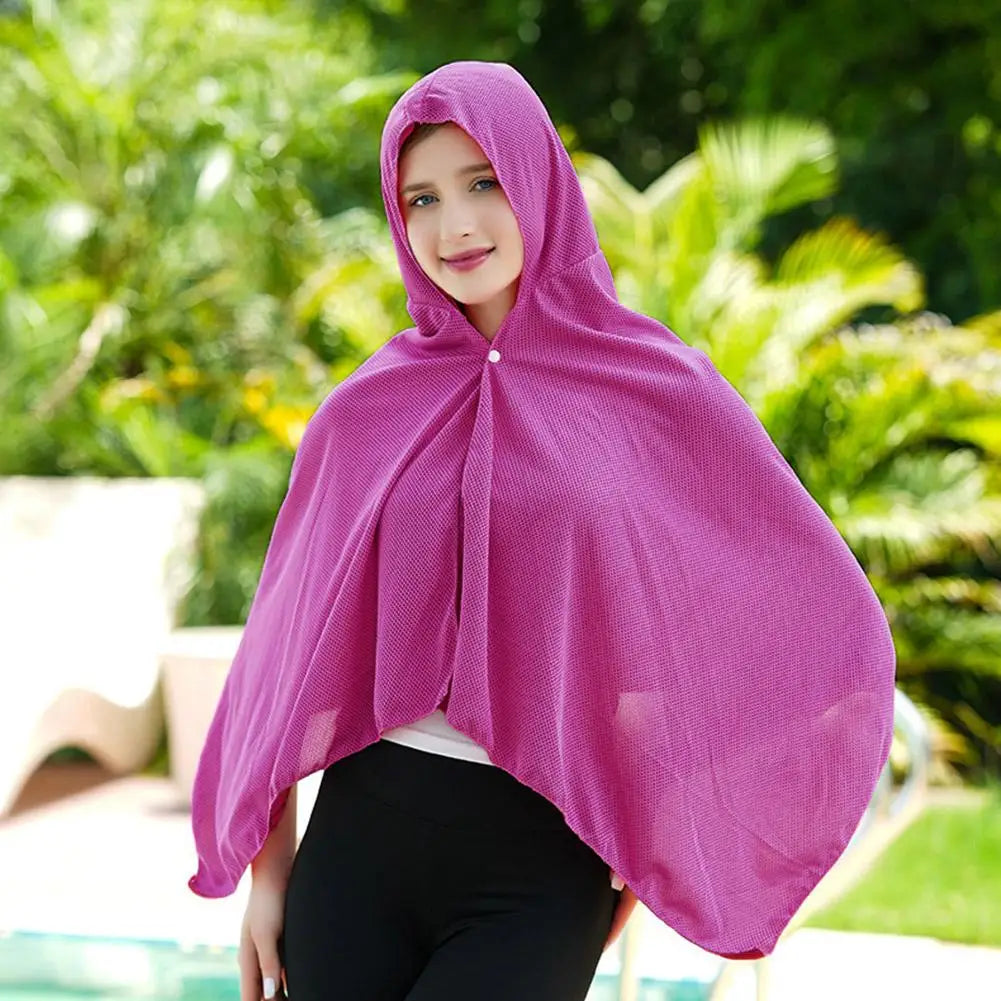 Cooling Cape Towel with UV Protection Instant Cooling Technology for Outdoor Sports Heatstroke Prevention Quick Dry Fabric