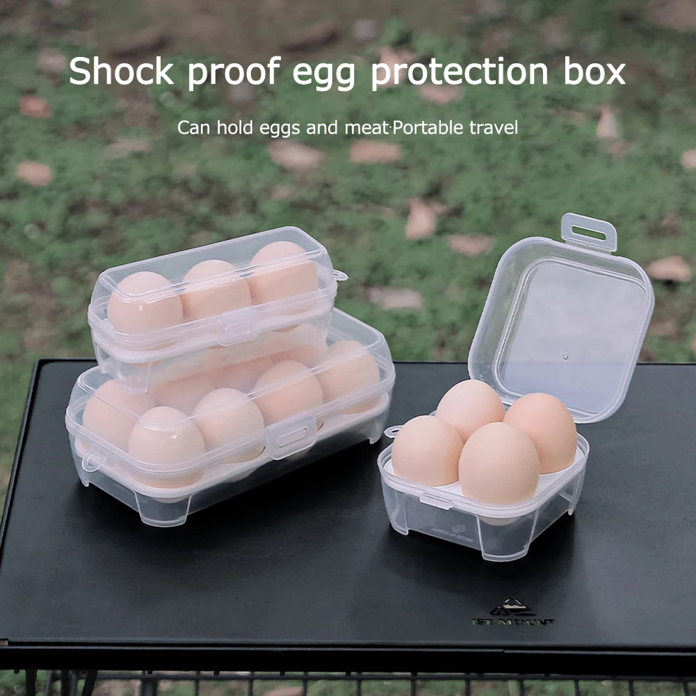 3/4/8 Grids Egg Holder Shockproof Kitchen Container Case Organizer for Outdoor Camping Picnic Portable Egg Storage Box