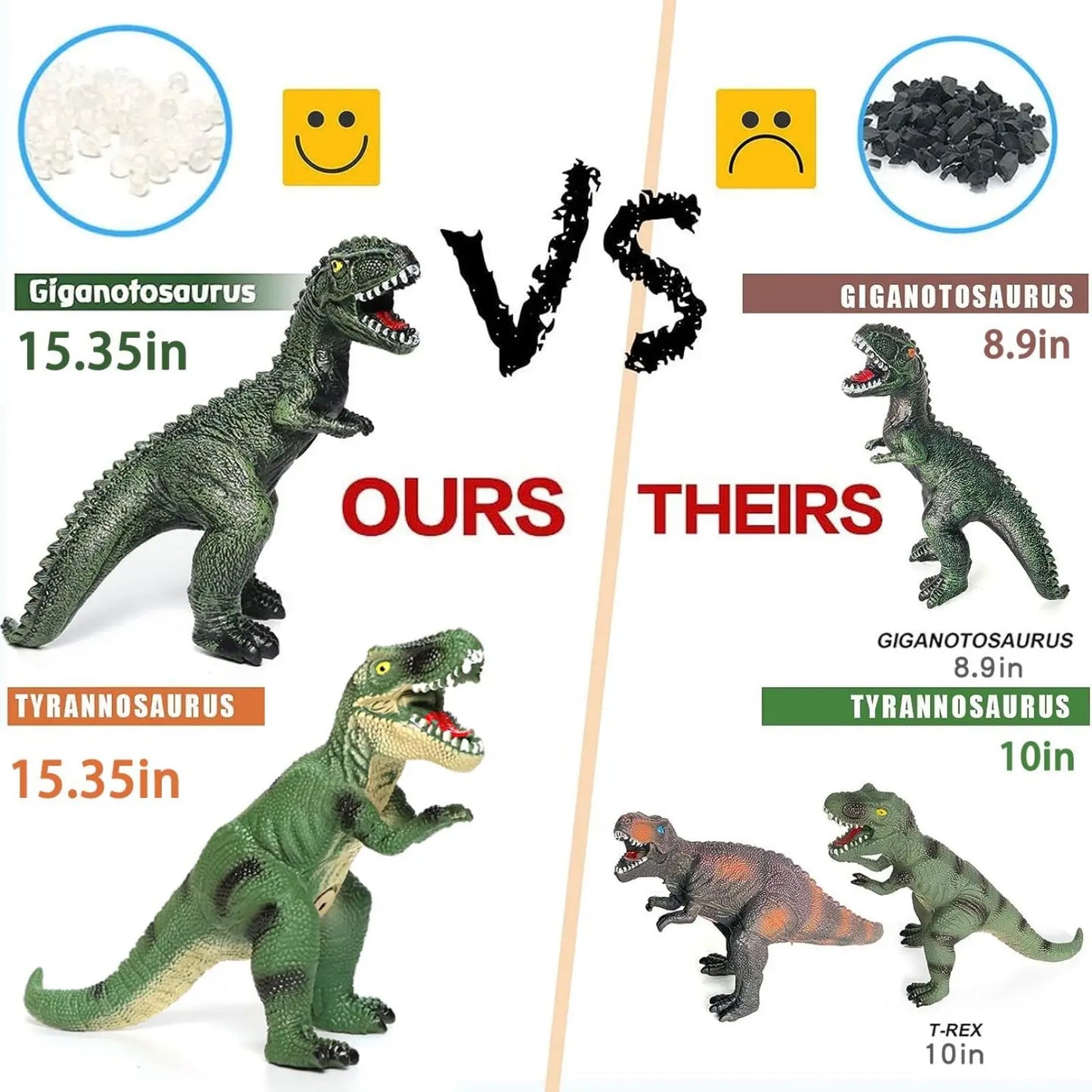 6 Piece Jumbo Dinosaur Toys for Kids and Toddlers, Dinosaur Toys for Kids 3-5, Large Soft Dinosaur Toys for Dinosaur Lovers