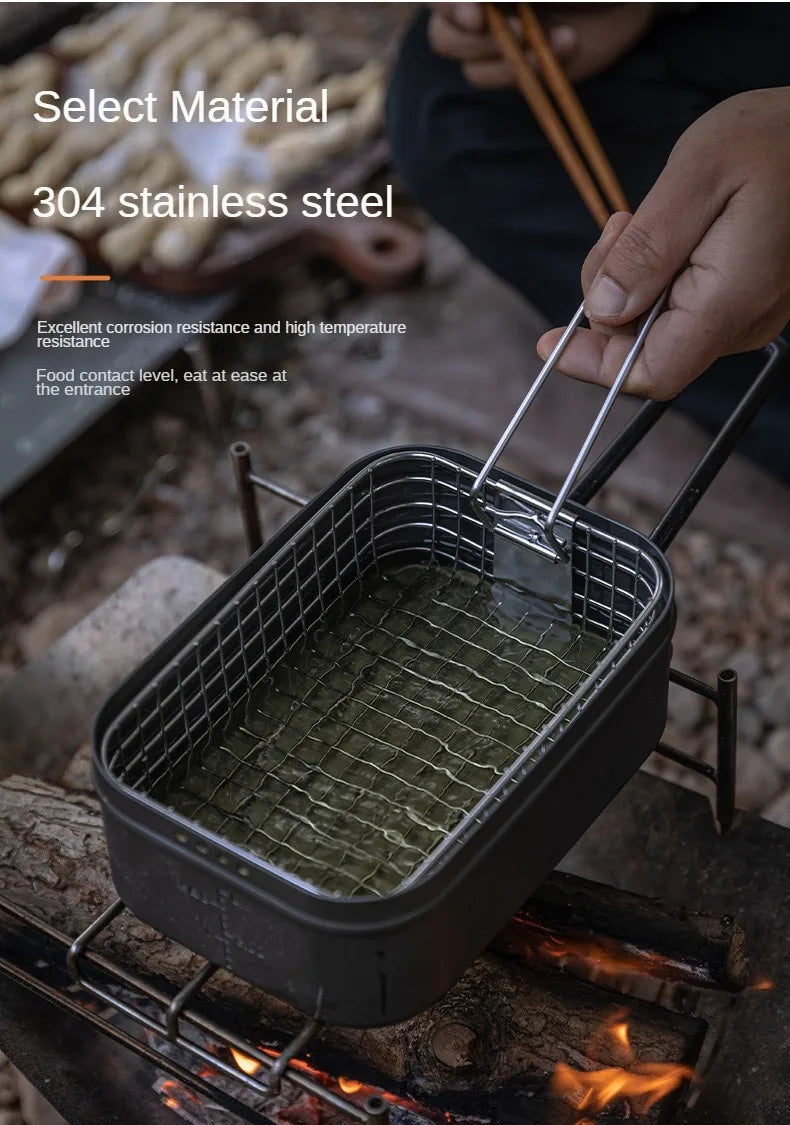 Campingmoon Hard Alumina Alloy Portable Heated Picnic Outdoor Camping Cookware Bento Lunch Meal Box