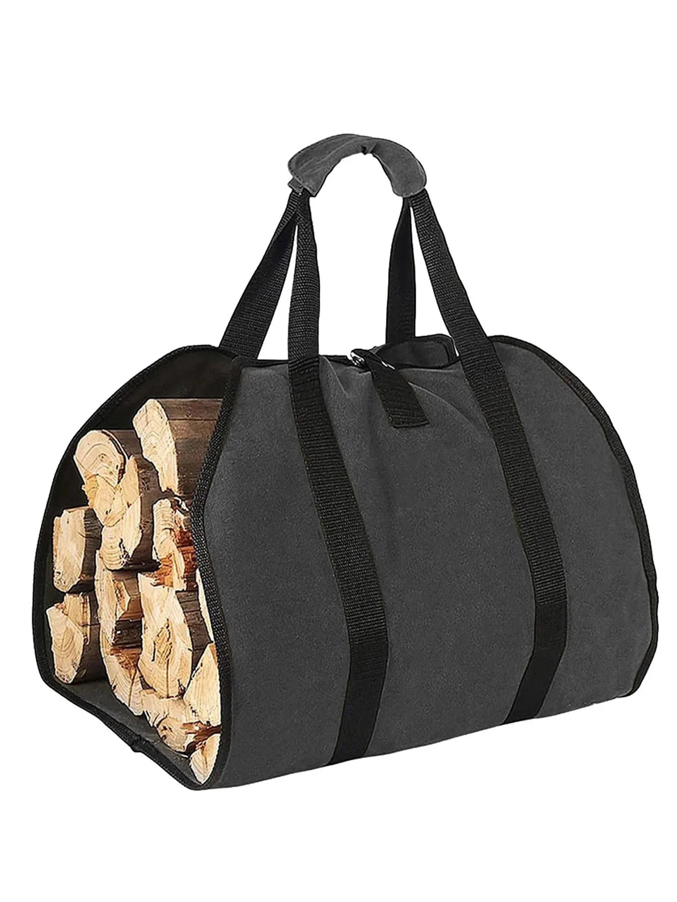 1pc Firewood Log Carrier Tote Bag, Canvas Firewood Holder, Extra Large Durable For Fireplaces, Wood Stoves, Firewood, Logs, Camp
