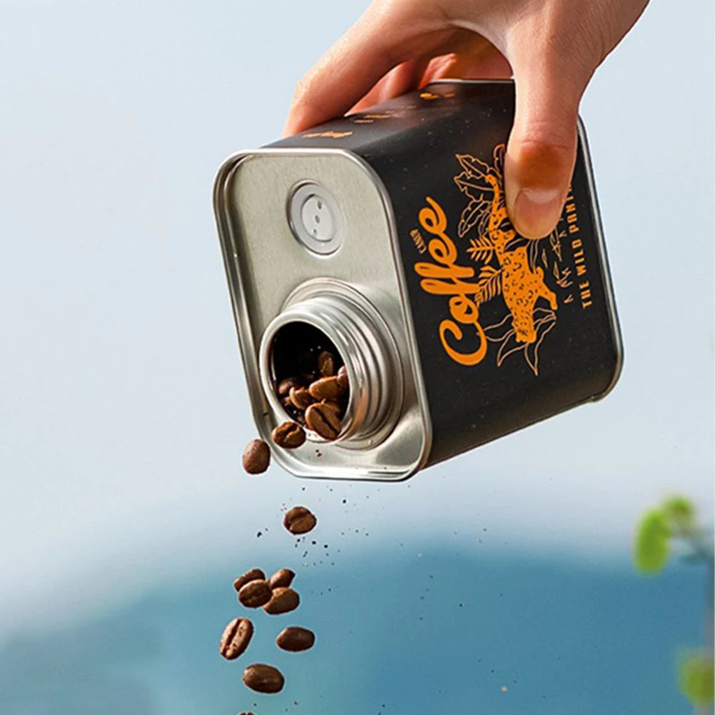150g Airtight Coffee Container Portable Outdoor Camping Tin Box Freshness Preservation Kitchen Storage Organizer Friends Gifts