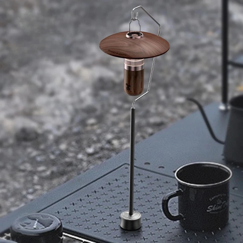 Camping Lantern Stand  Aluminum Alloy Table Lantern Hanger Magnetic Base Light Lamp Holder Stand For Outdoor Garden BBQ