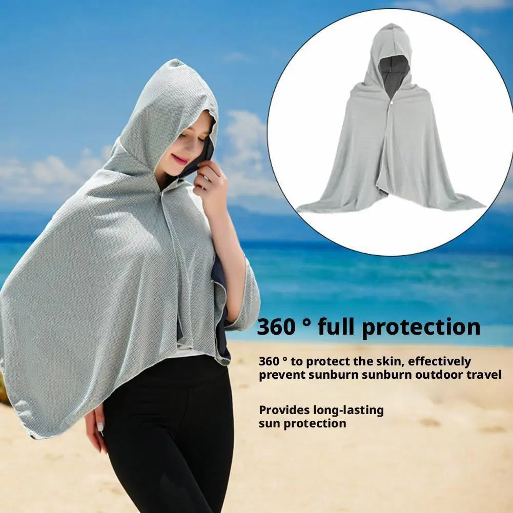 Cooling Cape Towel with UV Protection Instant Cooling Technology for Outdoor Sports Heatstroke Prevention Quick Dry Fabric