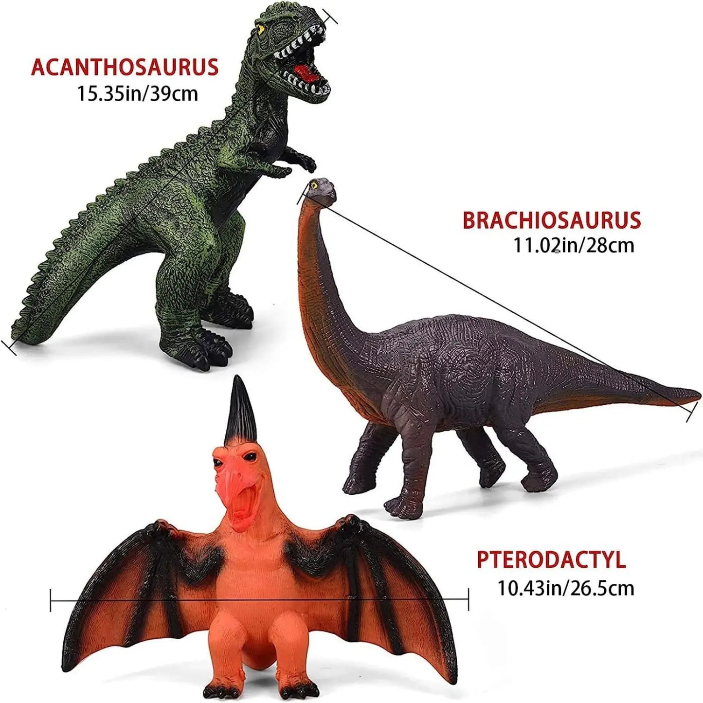 6 Piece Jumbo Dinosaur Toys for Kids and Toddlers, Dinosaur Toys for Kids 3-5, Large Soft Dinosaur Toys for Dinosaur Lovers