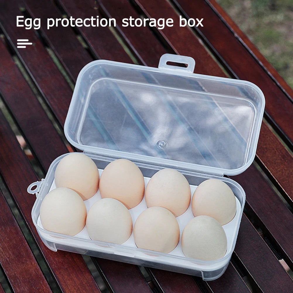 3/4/8 Grids Egg Holder Shockproof Kitchen Container Case Organizer for Outdoor Camping Picnic Portable Egg Storage Box