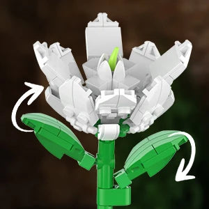 Flower Bouquet Building Set-Botanical Toy Rose Sunflower Home Plant Decor 18 Flowers Models Birthday Gift for Adult Women Kids8+