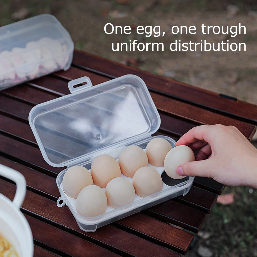 3/4/8 Grids Egg Holder Shockproof Kitchen Container Case Organizer for Outdoor Camping Picnic Portable Egg Storage Box