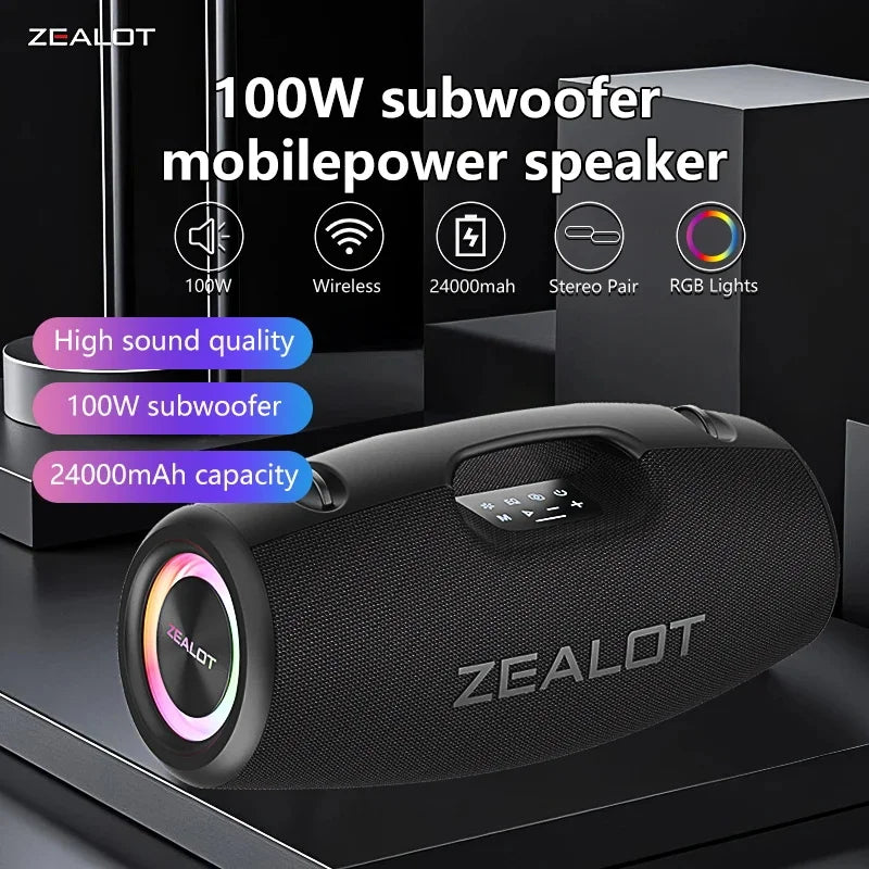 Zealot S78 100W Wireless Speakers DSP Dream Light Outdoor