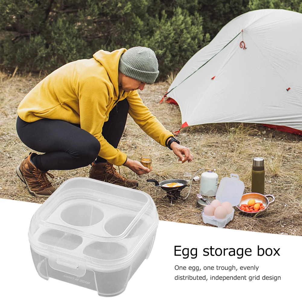 3/4/8 Grids Egg Holder Shockproof Kitchen Container Case Organizer for Outdoor Camping Picnic Portable Egg Storage Box