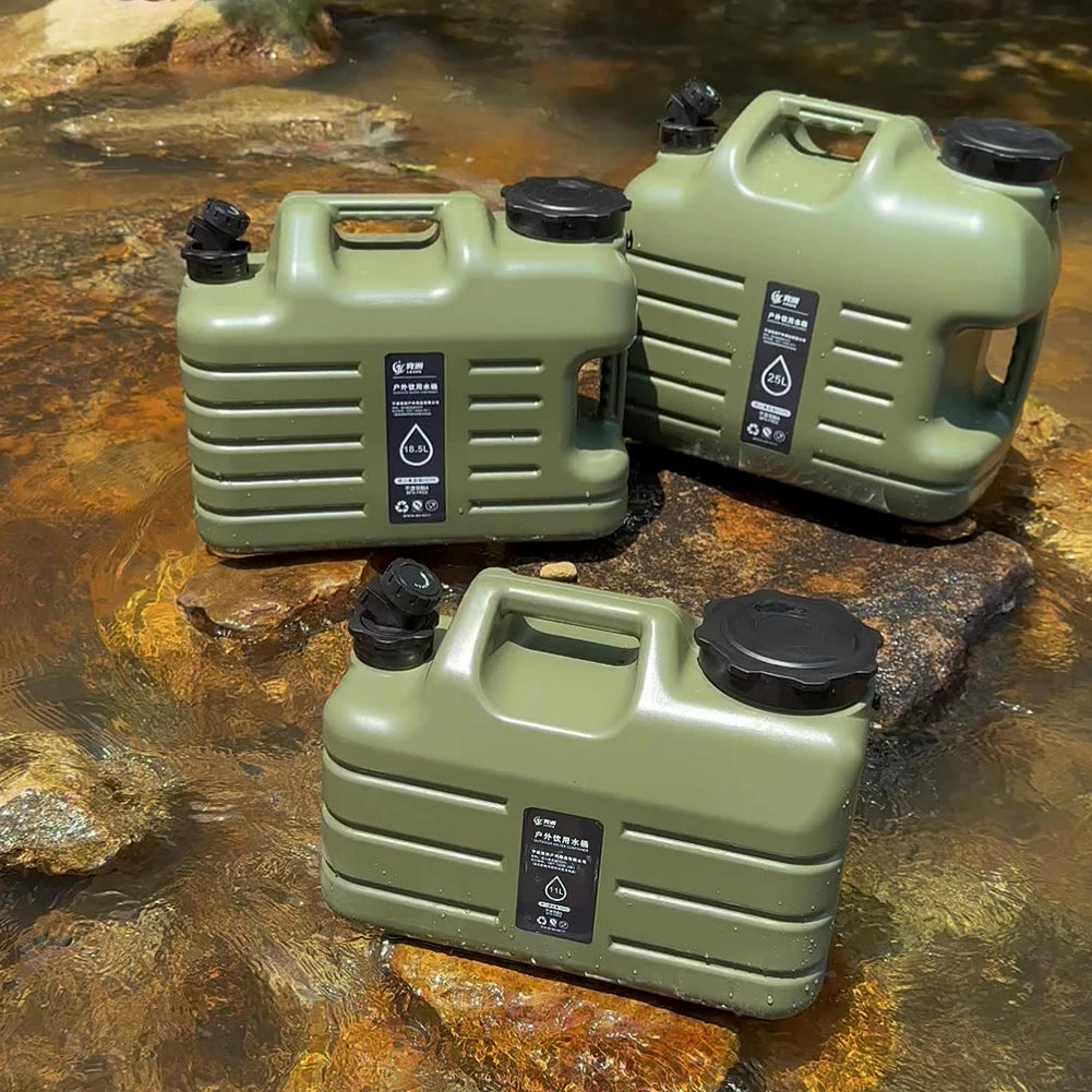 18.5L Water Bucket Large Capacity Portable Camping Bucket Water Storage with Detachable Faucet for Camping Fishing Picnic Hiking