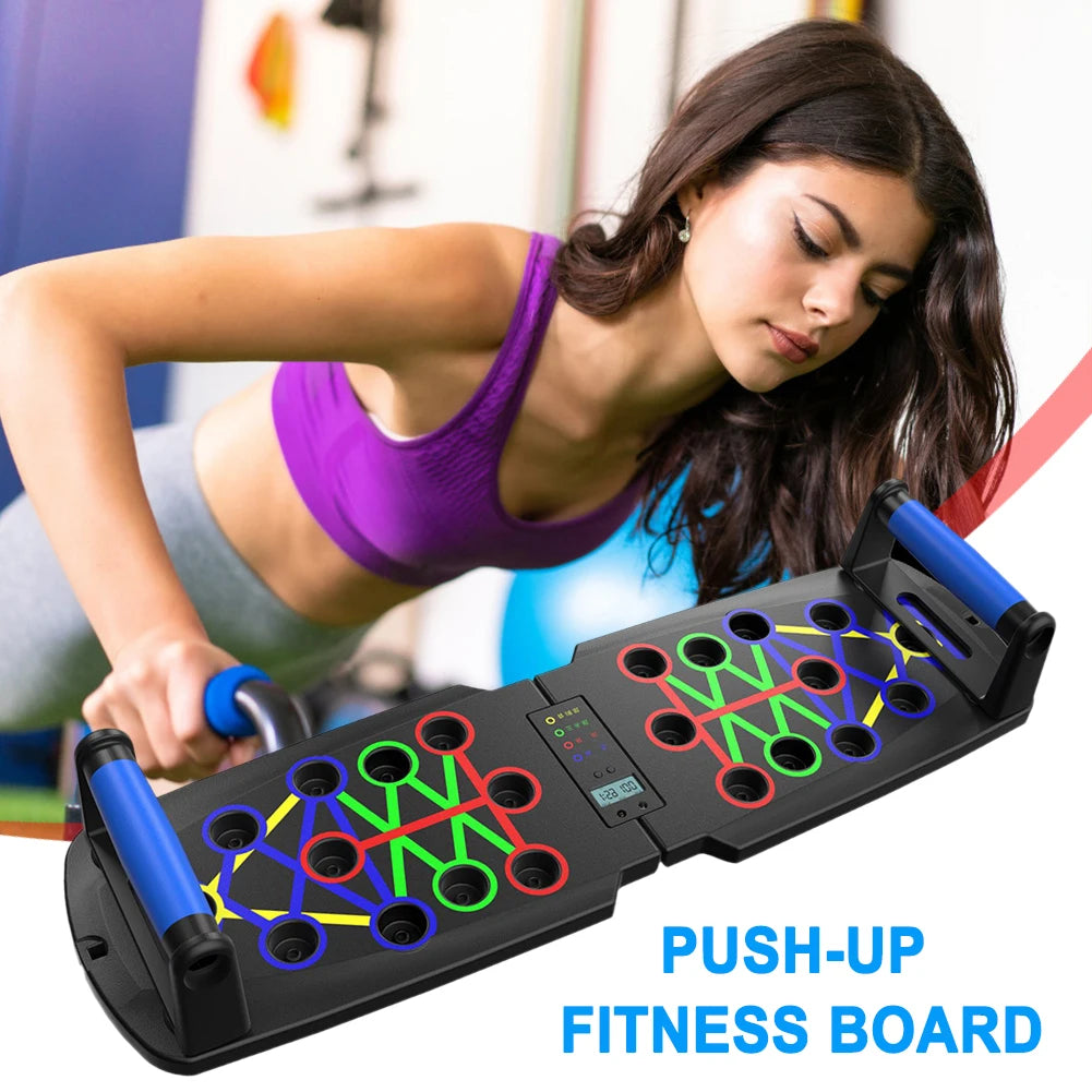 Folding Push-Up Board Foldable Gym Sports Board Muscle Exercise Board Abdominal Household Biceps Brachii Fitness Equipment