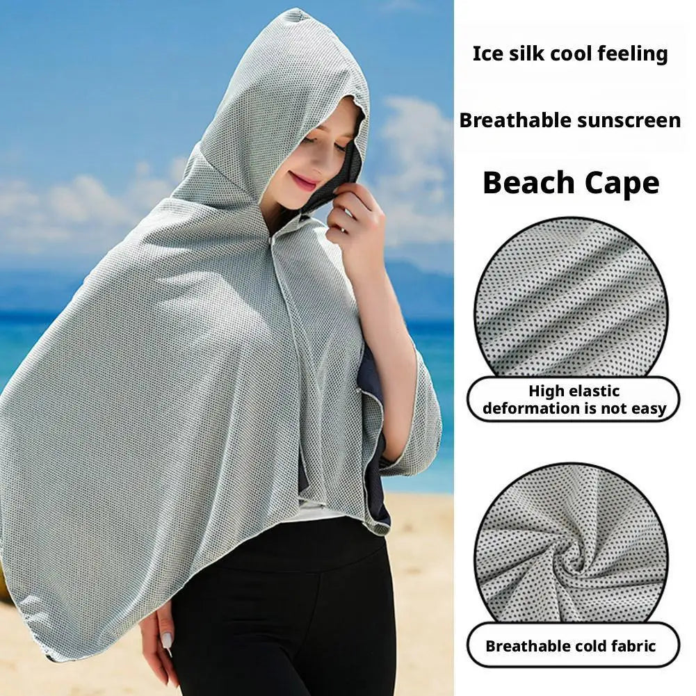 Cooling Cape Towel with UV Protection Instant Cooling Technology for Outdoor Sports Heatstroke Prevention Quick Dry Fabric