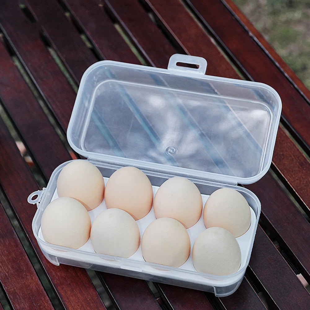 3/4/8 Grids Egg Holder Shockproof Kitchen Container Case Organizer for Outdoor Camping Picnic Portable Egg Storage Box