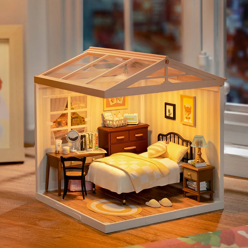 Robotime Rolife Super Store Series Plastic 3D Puzzle, DIY Miniature Dollhouse Kit, Building Block Sets for Gifts, DW009 Dropship