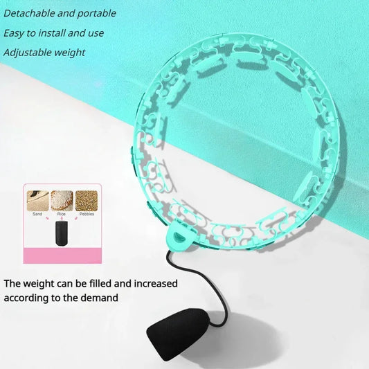 Sports Hoop Waist Trainer Exercise At Home Slimming Belly Portable Fitness Equipment Body Building Entertainment Fitness Weight