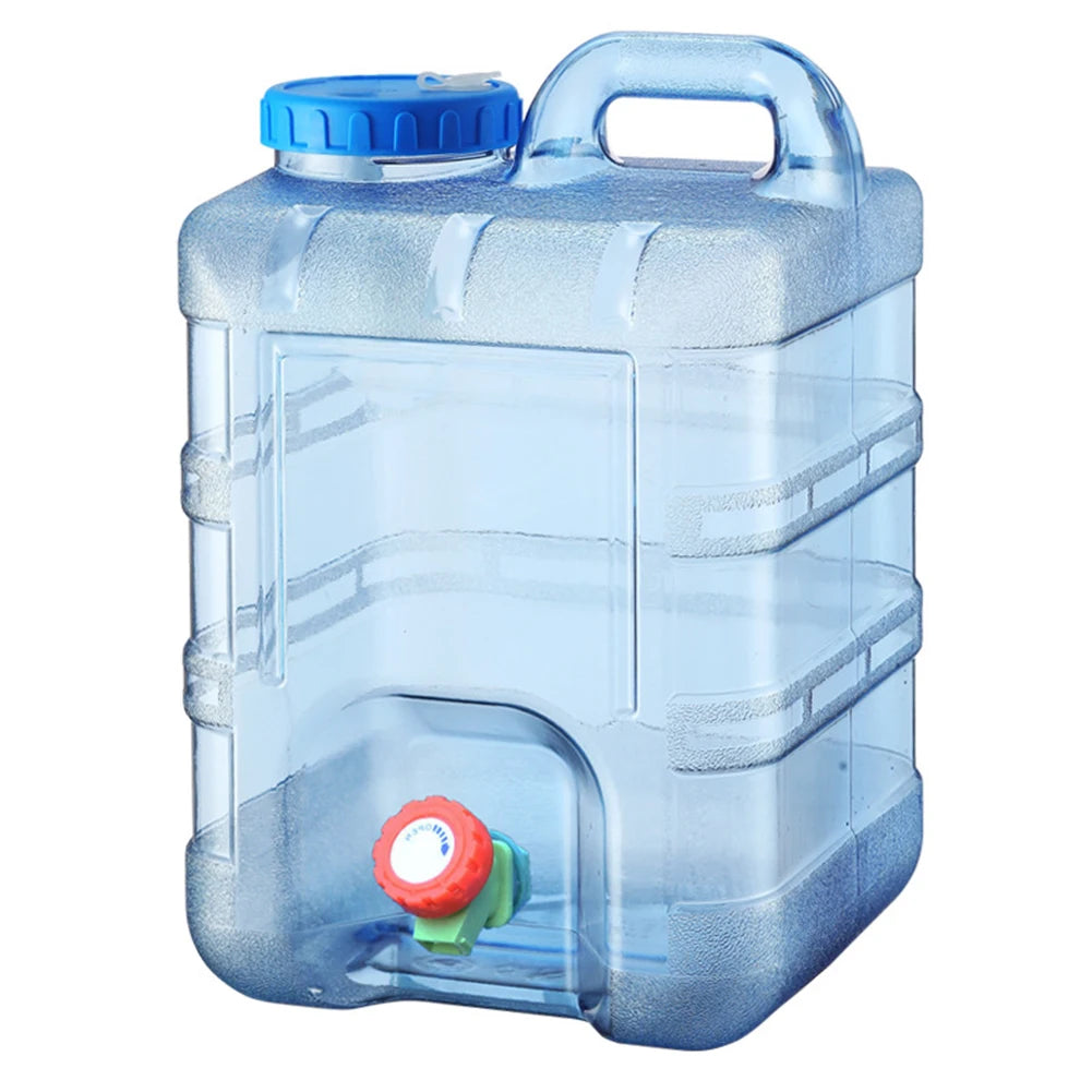 18.5L Water Bucket Large Capacity Portable Camping Bucket Water Storage with Detachable Faucet for Camping Fishing Picnic Hiking