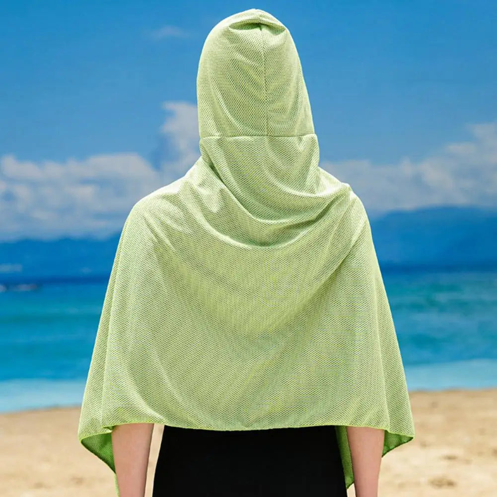 Cooling Cape Towel with UV Protection Instant Cooling Technology for Outdoor Sports Heatstroke Prevention Quick Dry Fabric