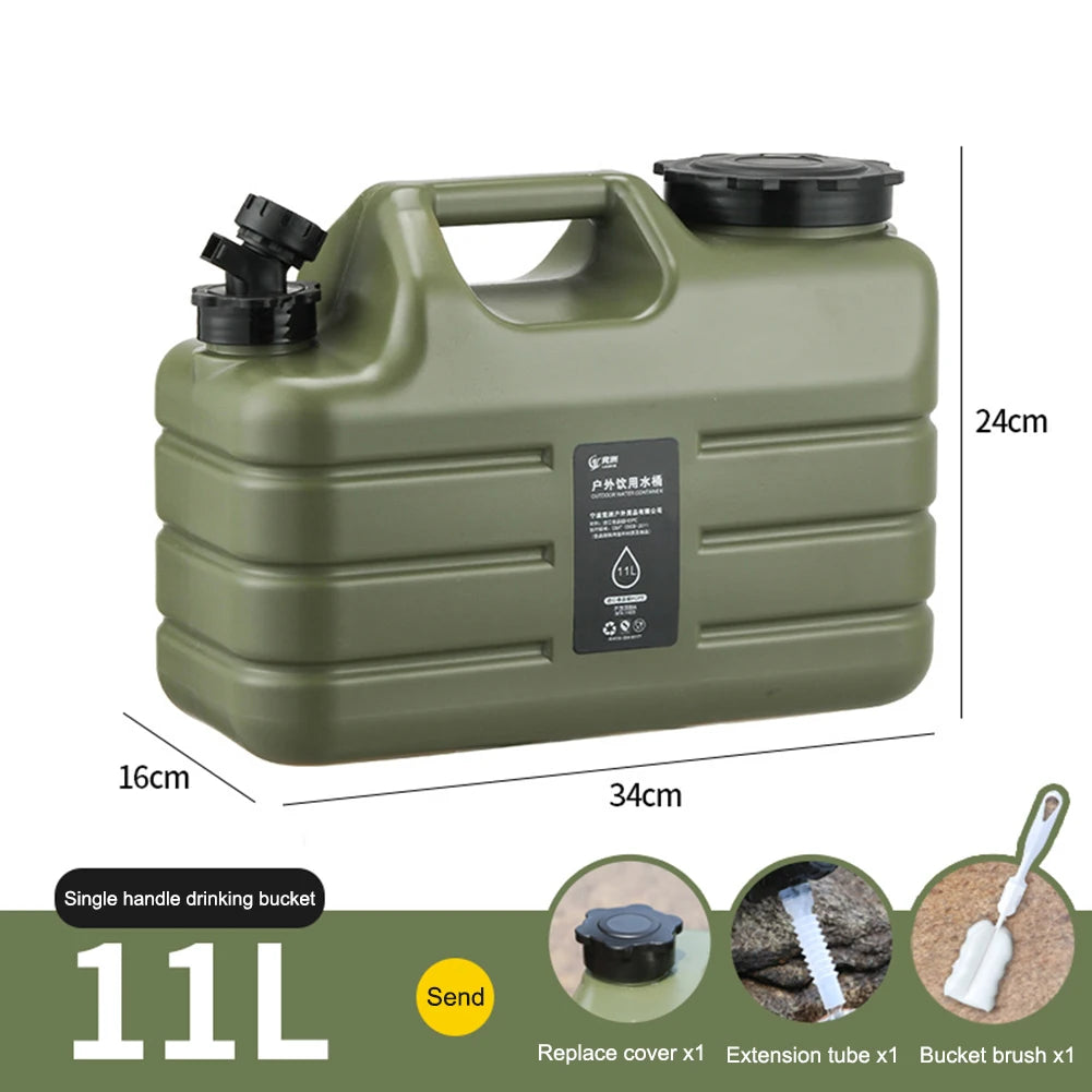 18.5L Water Bucket Large Capacity Portable Camping Bucket Water Storage with Detachable Faucet for Camping Fishing Picnic Hiking