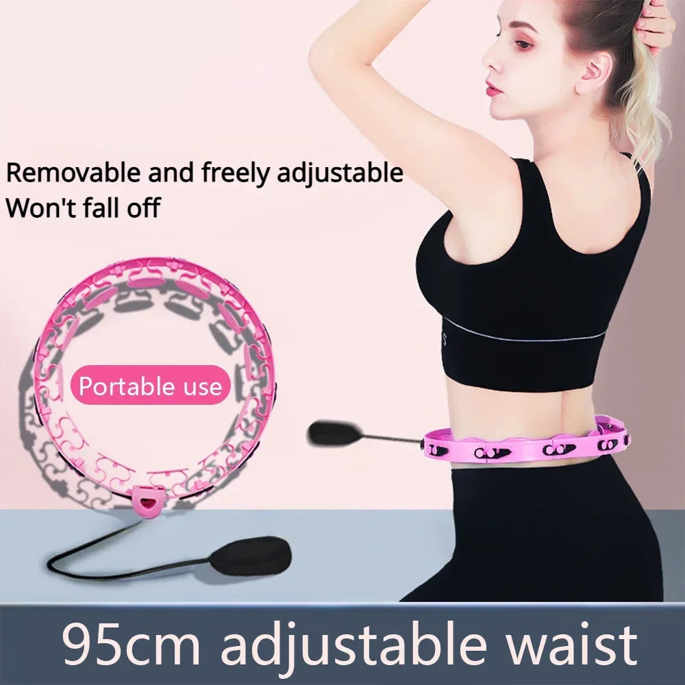 Sports Hoop Waist Trainer Exercise At Home Slimming Belly Portable Fitness Equipment Body Building Entertainment Fitness Weight