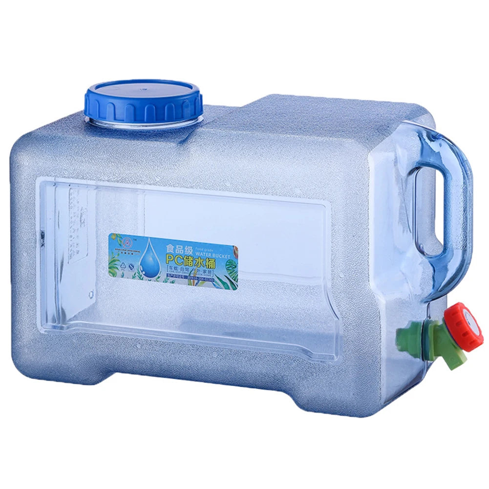 18.5L Water Bucket Large Capacity Portable Camping Bucket Water Storage with Detachable Faucet for Camping Fishing Picnic Hiking