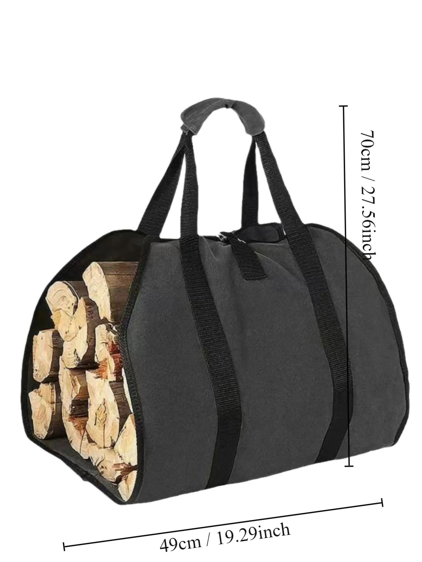 1pc Firewood Log Carrier Tote Bag, Canvas Firewood Holder, Extra Large Durable For Fireplaces, Wood Stoves, Firewood, Logs, Camp