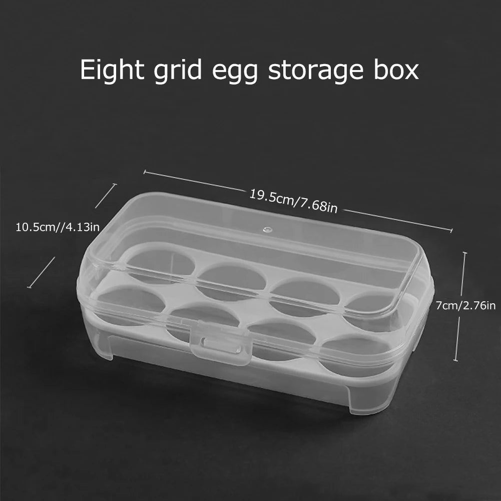 3/4/8 Grids Egg Holder Shockproof Kitchen Container Case Organizer for Outdoor Camping Picnic Portable Egg Storage Box