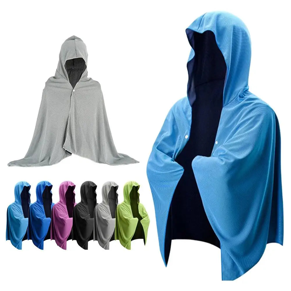 Cooling Cape Towel with UV Protection Instant Cooling Technology for Outdoor Sports Heatstroke Prevention Quick Dry Fabric