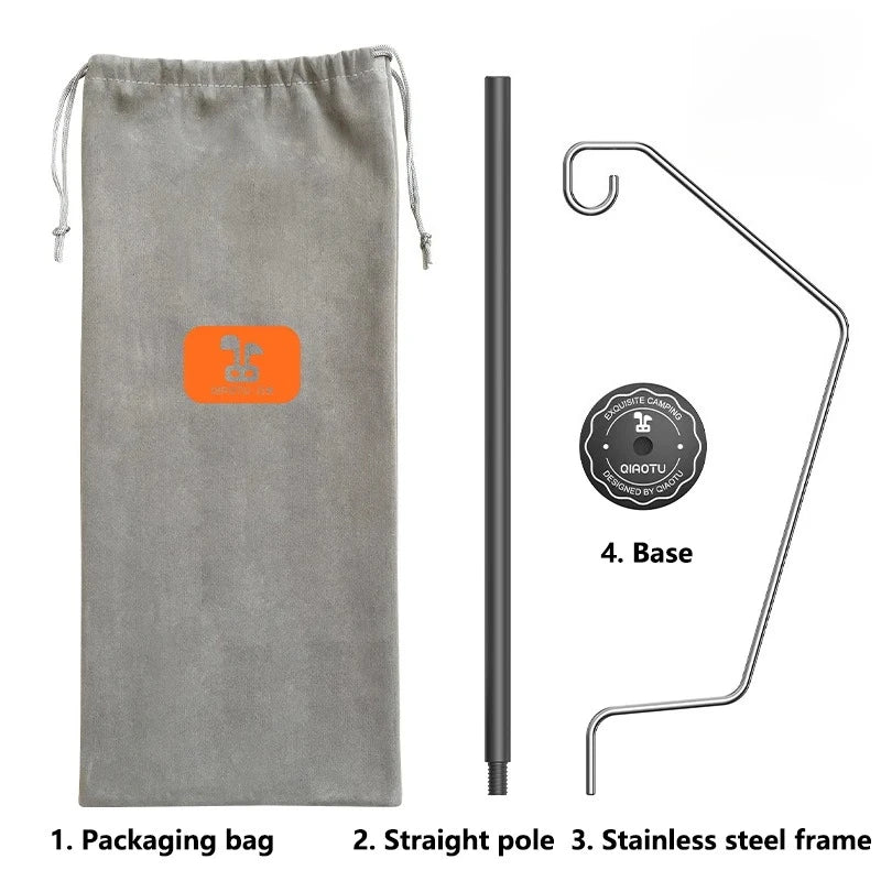 Camping Lantern Stand  Aluminum Alloy Table Lantern Hanger Magnetic Base Light Lamp Holder Stand For Outdoor Garden BBQ