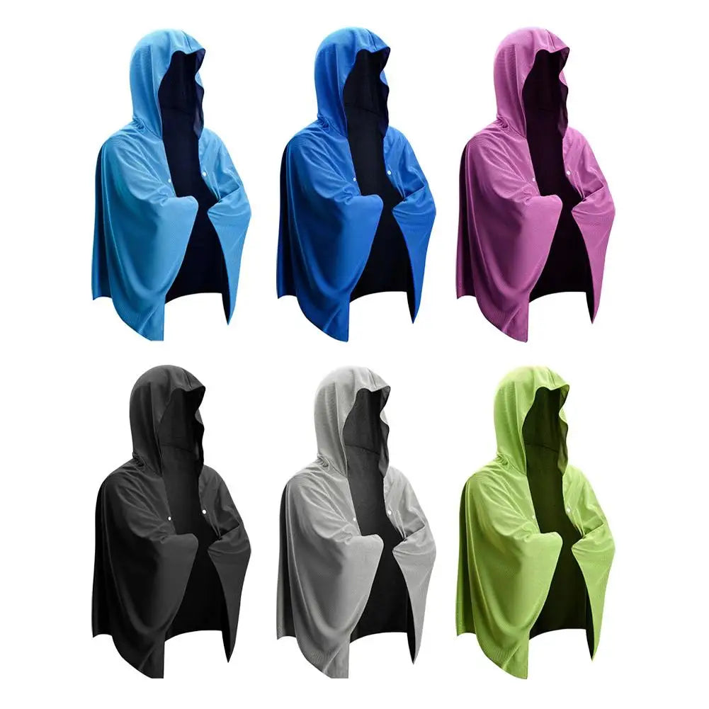 Cooling Cape Towel with UV Protection Instant Cooling Technology for Outdoor Sports Heatstroke Prevention Quick Dry Fabric