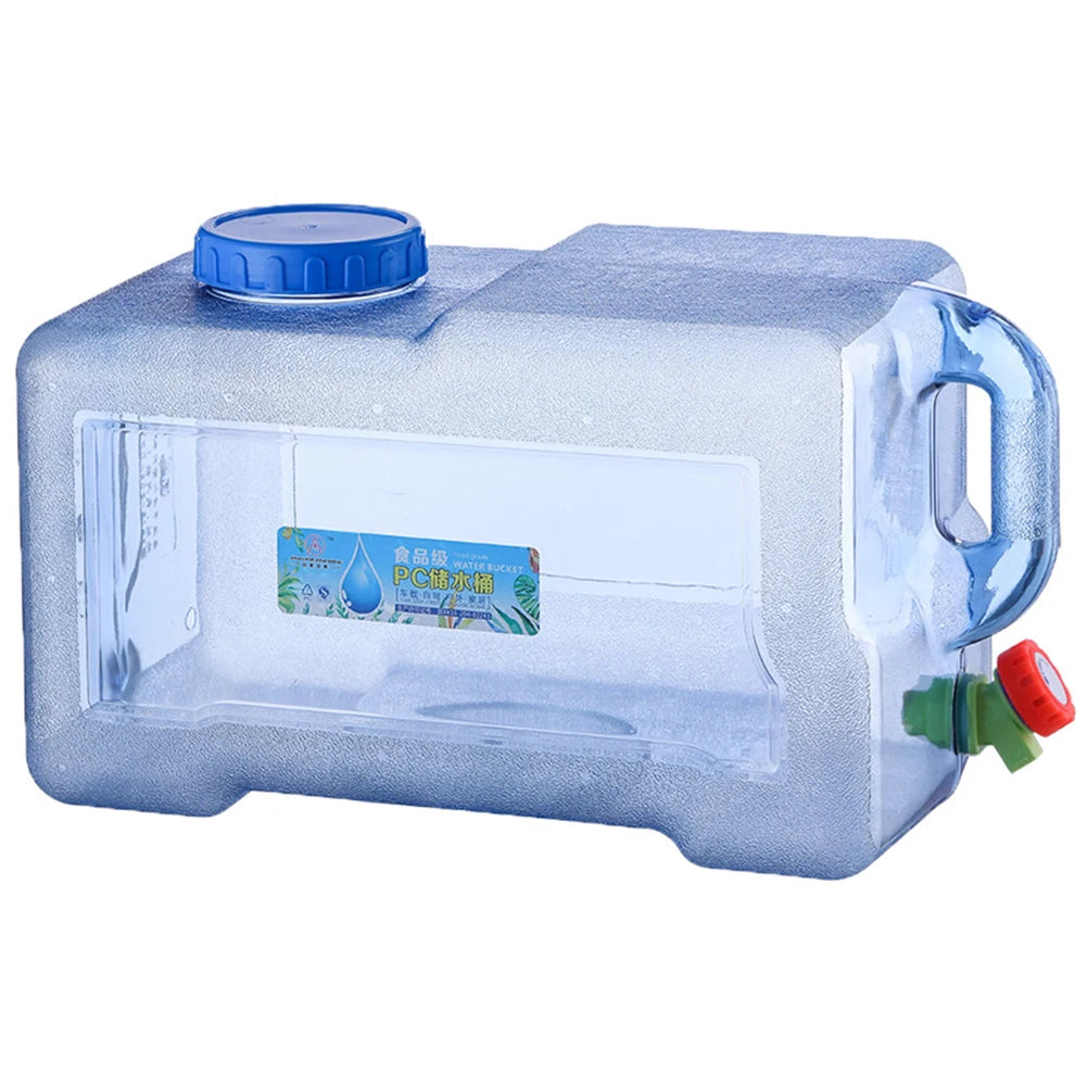 18.5L Water Bucket Large Capacity Portable Camping Bucket Water Storage with Detachable Faucet for Camping Fishing Picnic Hiking