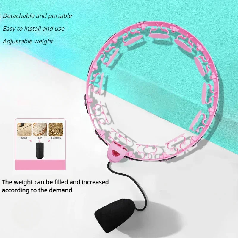 Sports Hoop Waist Trainer Exercise At Home Slimming Belly Portable Fitness Equipment Body Building Entertainment Fitness Weight