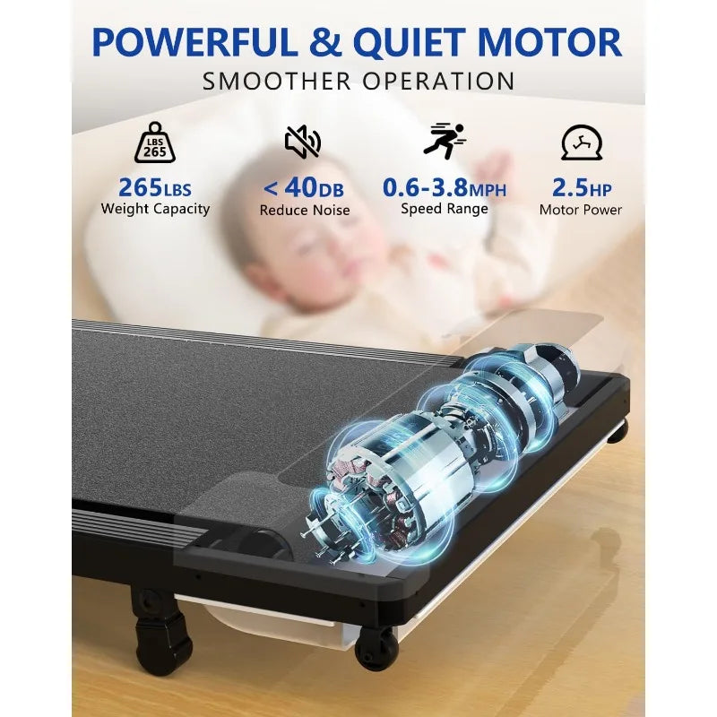 Walking Pad Treadmill, Walking pad with Incline,Walking pad for Walking and Jogging,Treadmill for Home with LED Display