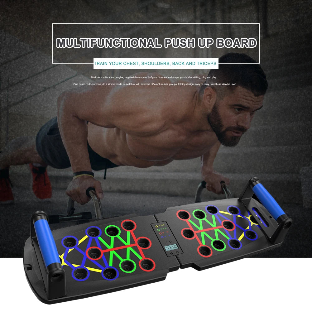Folding Push-Up Board Foldable Gym Sports Board Muscle Exercise Board Abdominal Household Biceps Brachii Fitness Equipment