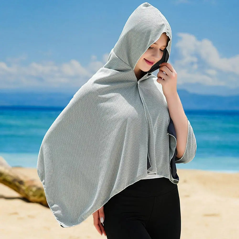 Cooling Cape Towel with UV Protection Instant Cooling Technology for Outdoor Sports Heatstroke Prevention Quick Dry Fabric