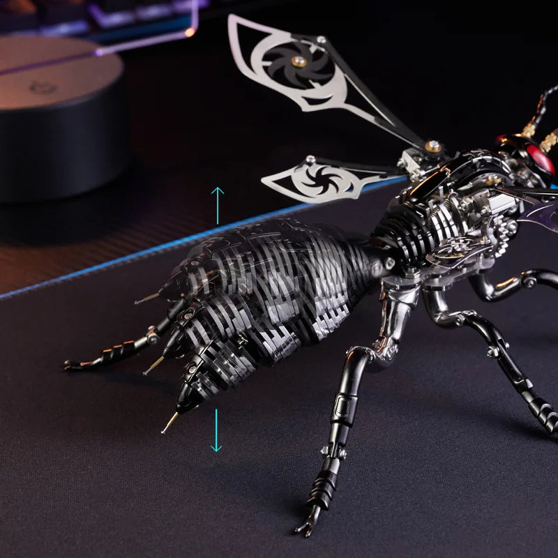 Large Wasp 3D Puzzle Metal Assembly Model Mechanical lnsect Animal AssToy for Boy Kids Gift Home Decoration
